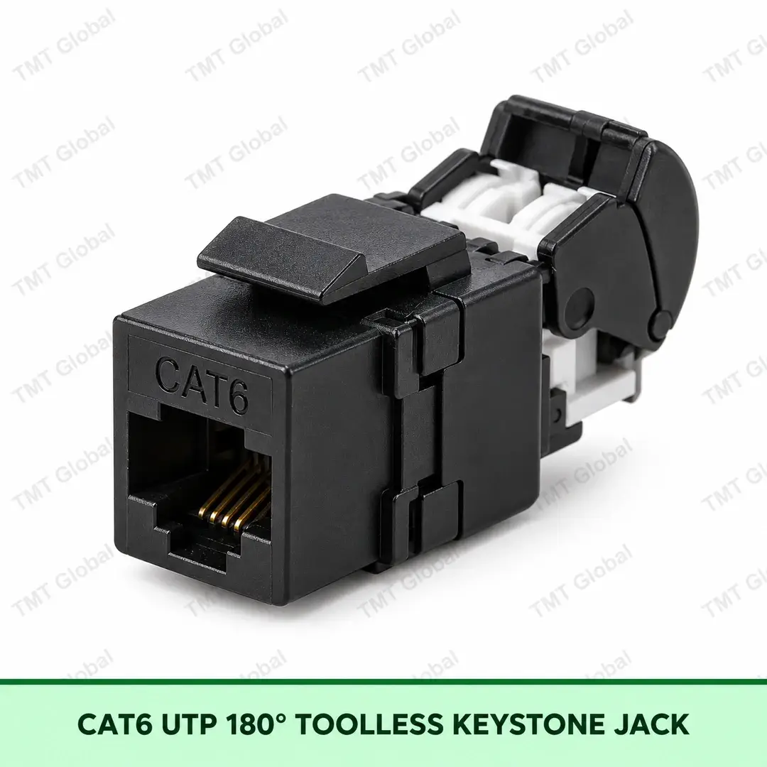 68960-Cat6-UTP-180deg-Toolless-Keystone-Jack Cat6 UTP 180deg Toolless Keystone Jack by TMT Global
