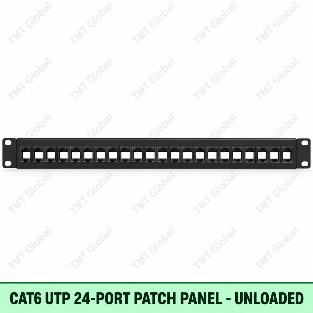 68998-Cat6-UTP-24-Port-Patch-Panel-Unloaded Cat6 UTP 24-Port Patch Panel Unloaded by TMT Global