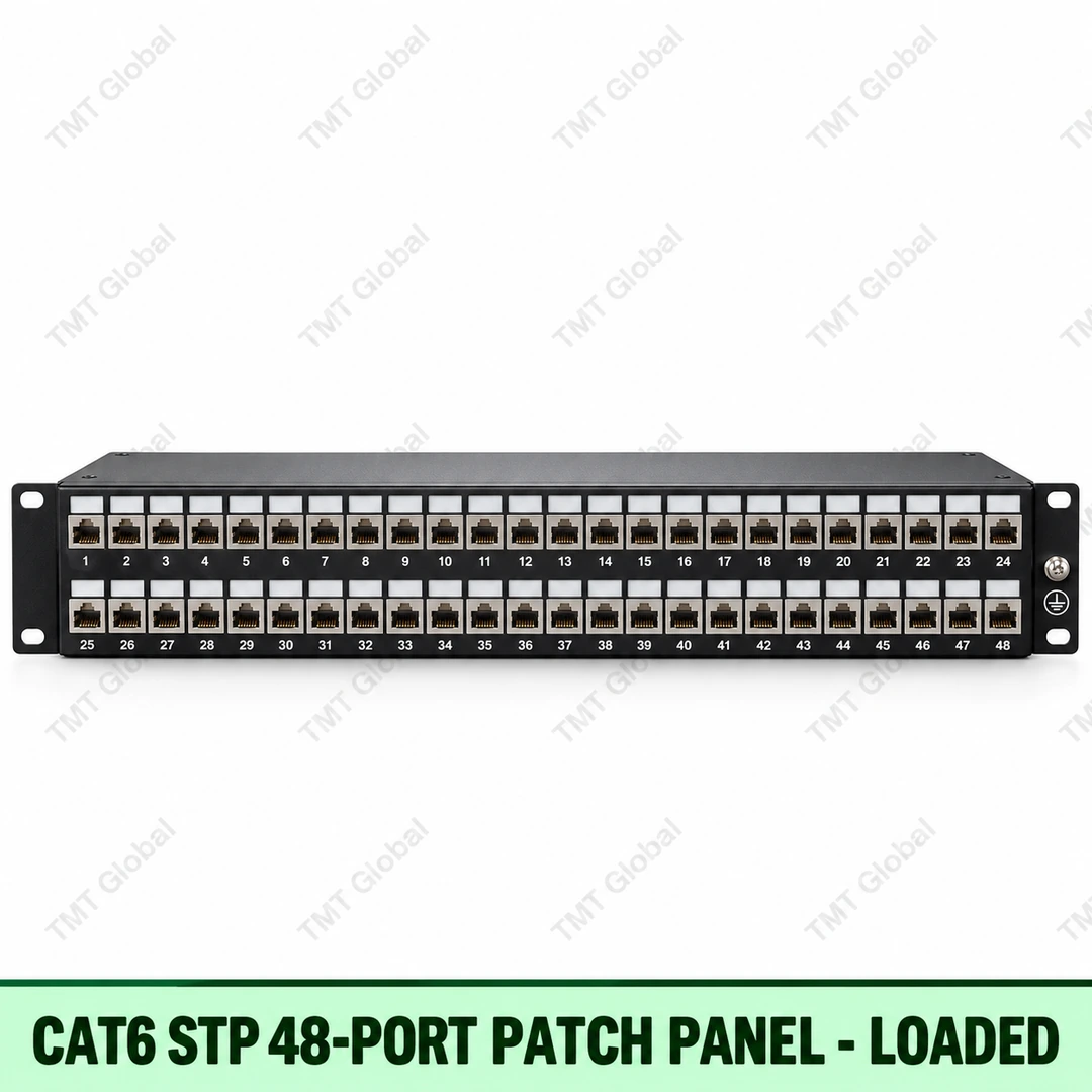 69014-Cat6-STP-48-Port-Panel-Loaded Cat6 STP 48-Port Patch Panel Loaded by TMT Global
