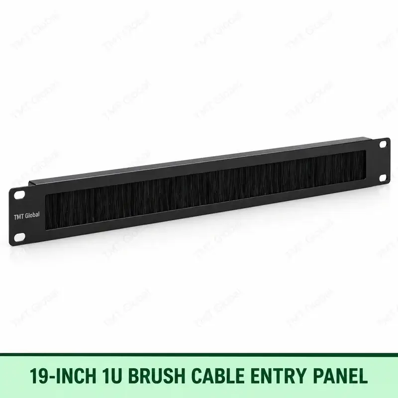 19-inch 1U Brush Cable Entry Panel by TMT Global