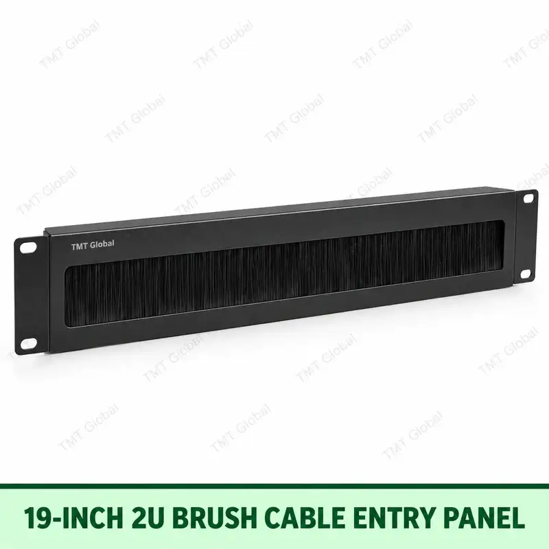 19-inch 2U Brush Cable Entry Panel by TMT Global
