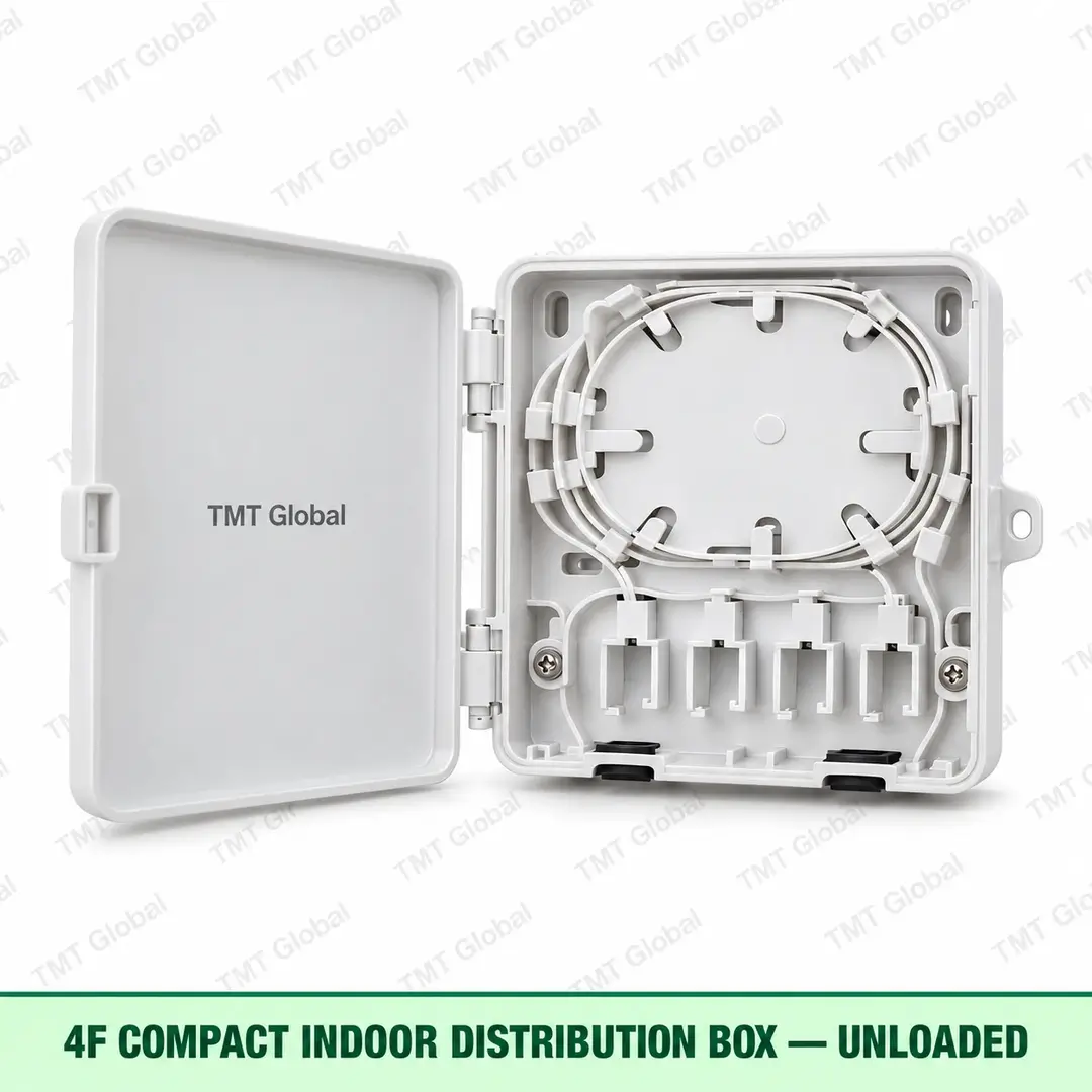 69262-4F-Compact-Indoor-Distribution-Box-Unloaded 4F compact indoor fibre distribution box, unloaded, TMT Global
