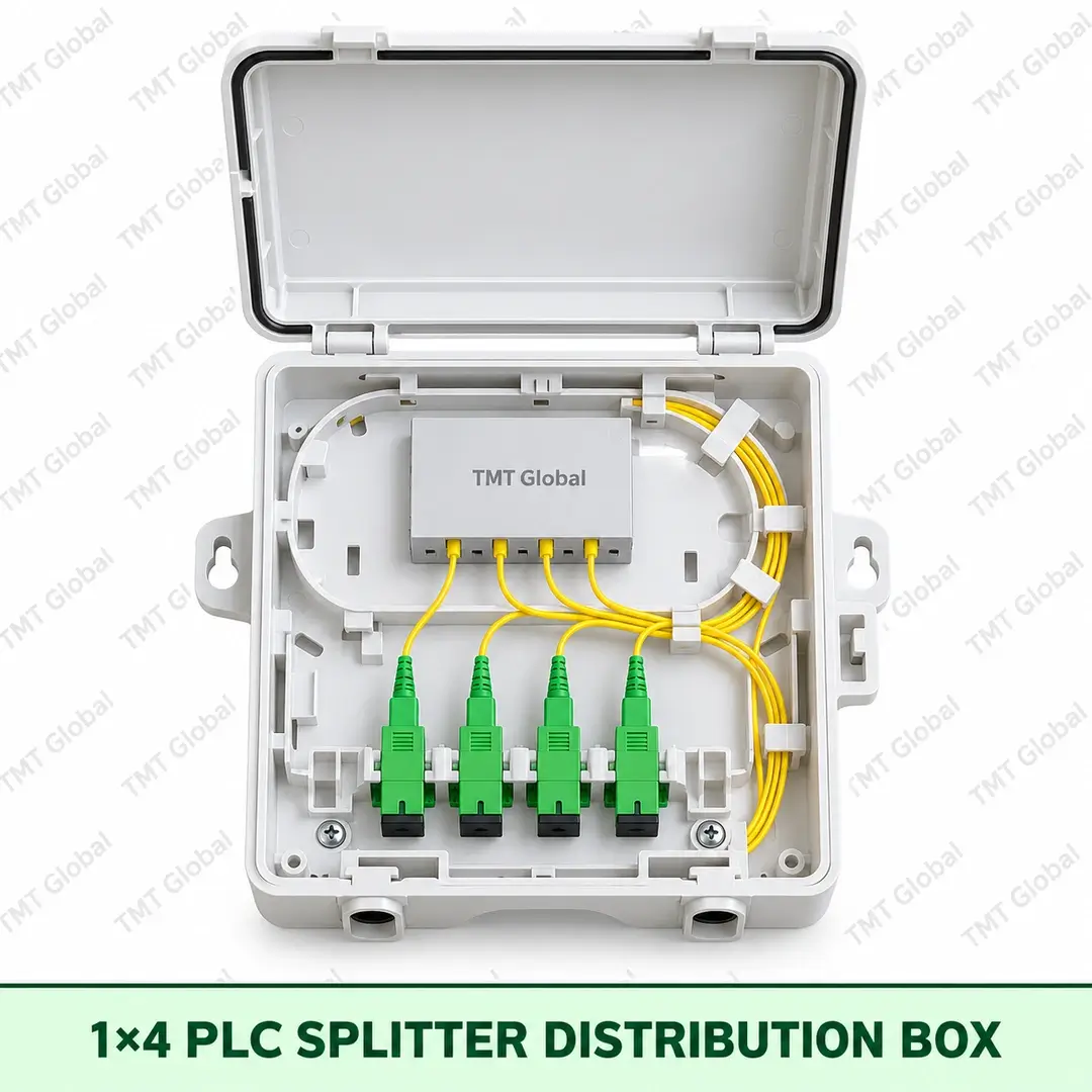 69272-1x4-PLC-Splitter-Distribution-Box 1x4 PLC splitter fibre distribution box, TMT Global