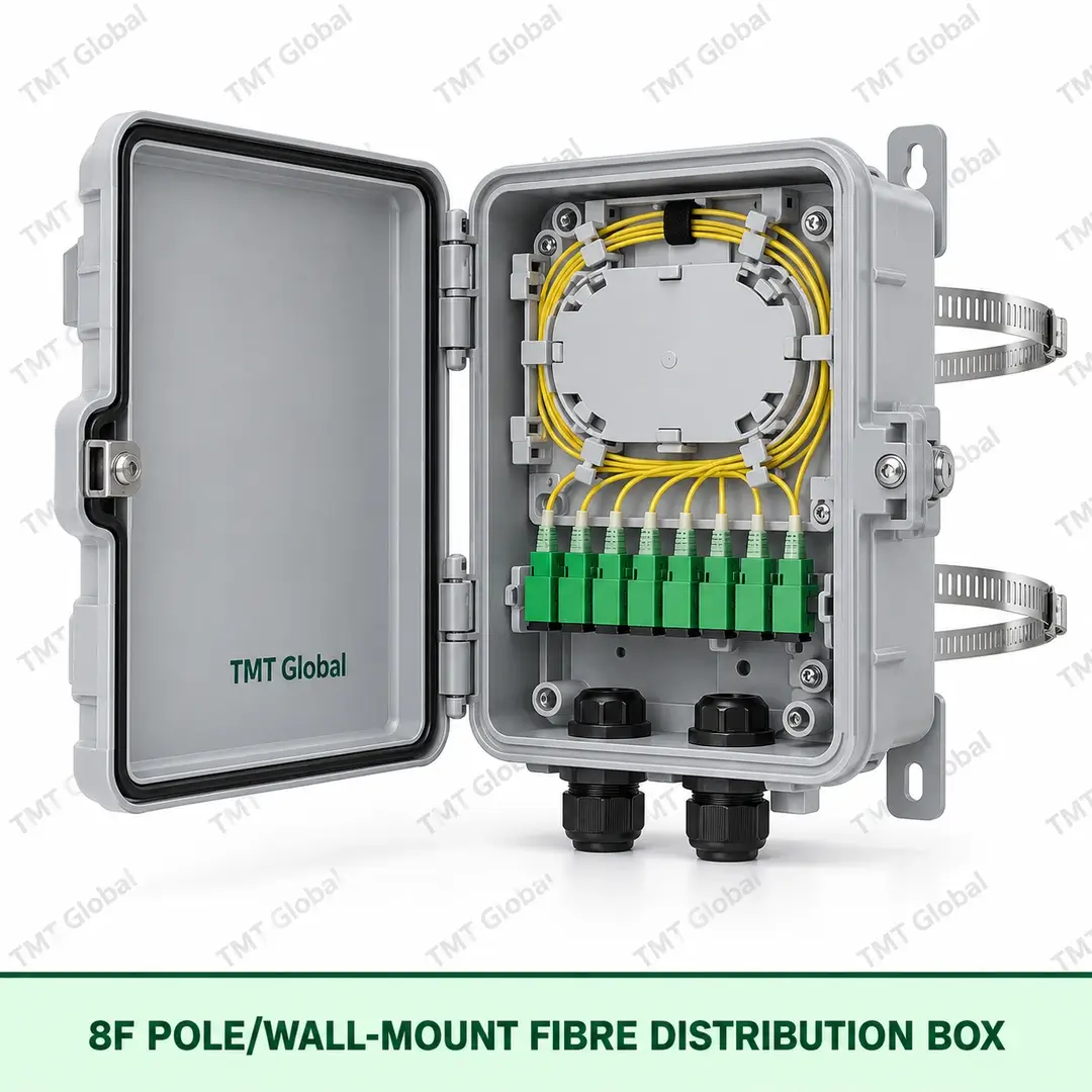 69275-8F-Pole-Wall-Mount-Fibre-Distribution-Box 8F pole and wall-mount fibre distribution box, TMT Global