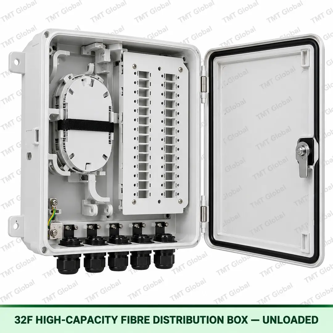 69278-32F-High-Capacity-Fibre-Distribution-Box-Unloaded 32F high-capacity fibre distribution box, unloaded, TMT Global