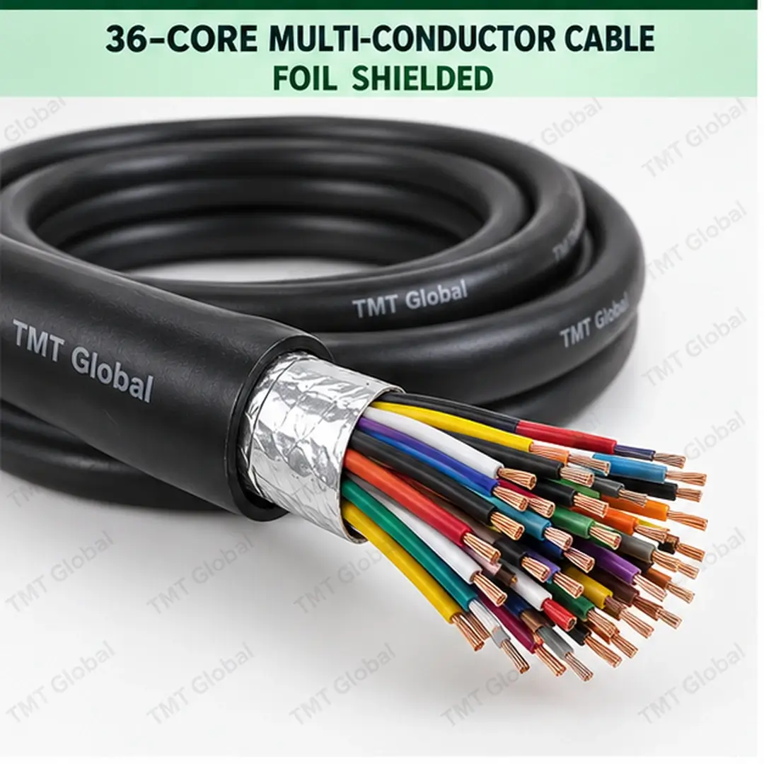 TMT-GLOBAL-MC-36C-F-36-Core-Foil-Shielded-Multi-Conductor-Cable-1080x1080 TMT Global 36 core foil shielded multi-conductor cable, with 36 individually insulated copper conductors.