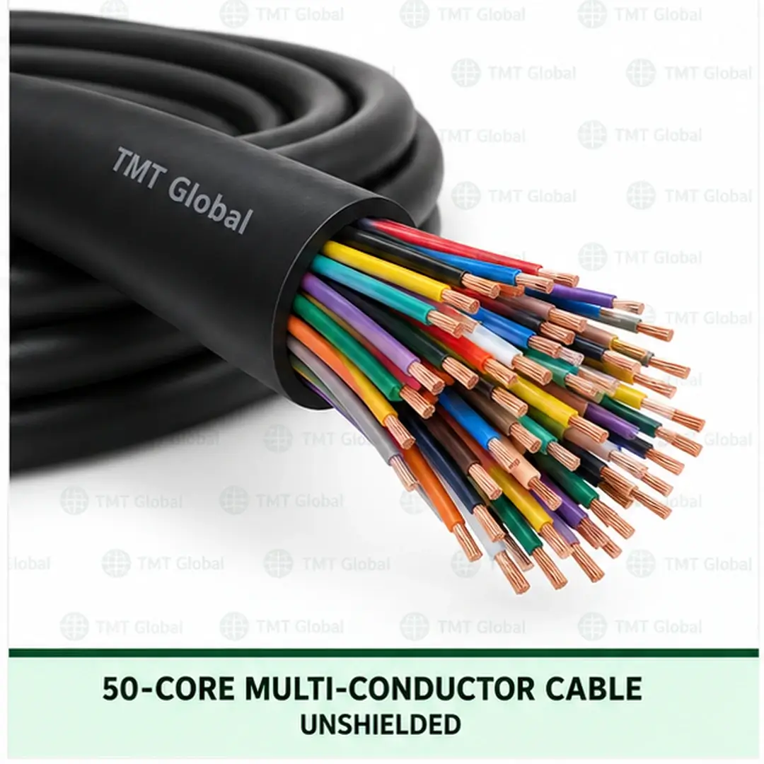 TMT-GLOBAL-MC-50C-U-50-Core-Unshielded-Multi-Conductor-Cable-1080x1080 TMT Global 50 core unshielded multi-conductor cable, with 50 individually insulated copper conductors.