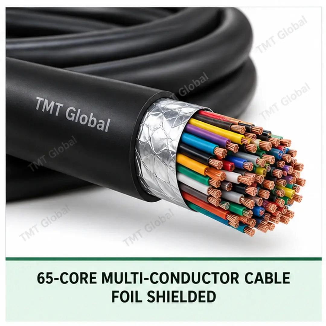 TMT-GLOBAL-MC-65C-F-65-Core-Foil-Shielded-Multi-Conductor-Cable-1080x1080 TMT Global 65 core foil shielded multi-conductor cable, with 65 individually insulated copper conductors.