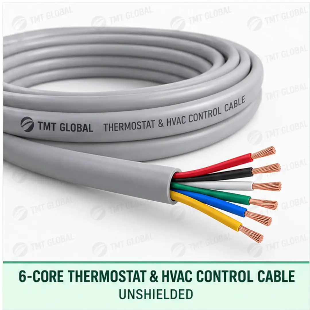 TMT-GLOBAL-TH-6C-U-6-Core-Unshielded-Thermostat-HVAC-Control-Cable-1080x1080 TMT Global 6 core unshielded thermostat and HVAC control cable, with 6 insulated copper conductors.