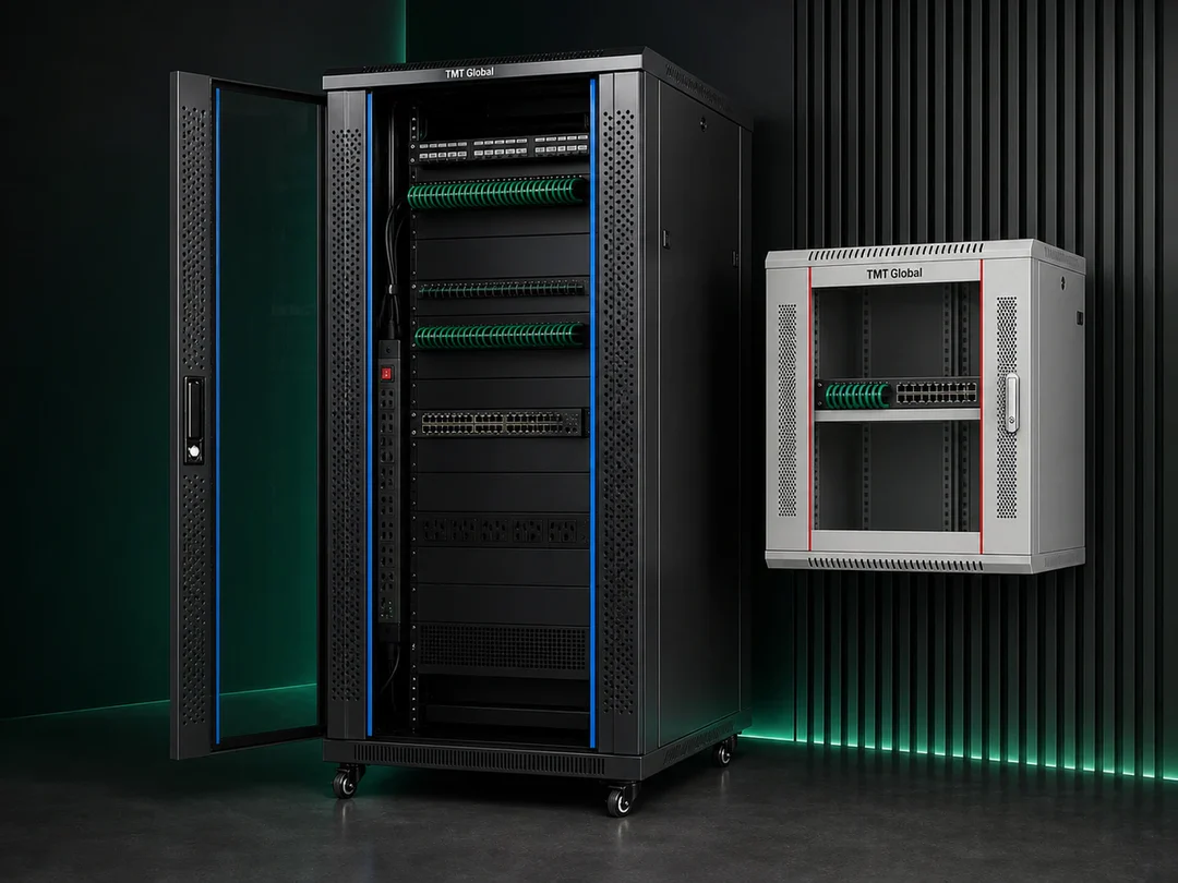 Network Cabinets & Racks 1 TMT Global network racks and cabinets for organised equipment and cable management